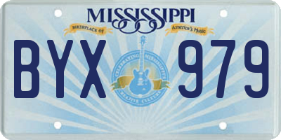 MS license plate BYX979