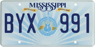 MS license plate BYX991
