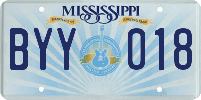 MS license plate BYY018