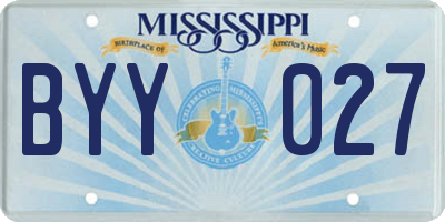 MS license plate BYY027