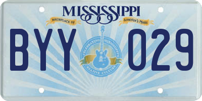 MS license plate BYY029