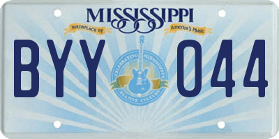 MS license plate BYY044
