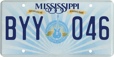 MS license plate BYY046