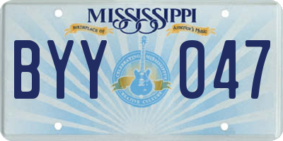 MS license plate BYY047