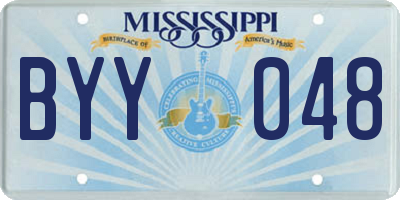 MS license plate BYY048