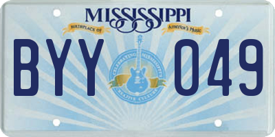 MS license plate BYY049