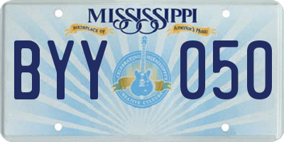MS license plate BYY050