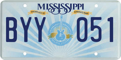 MS license plate BYY051