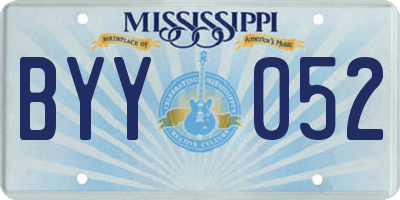 MS license plate BYY052