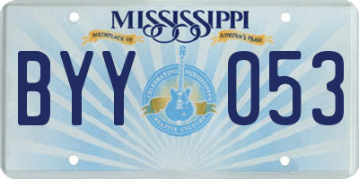 MS license plate BYY053