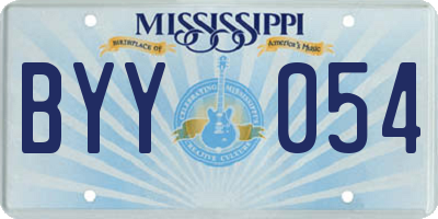 MS license plate BYY054