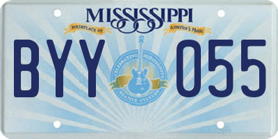 MS license plate BYY055