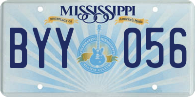 MS license plate BYY056
