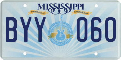 MS license plate BYY060