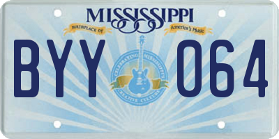 MS license plate BYY064