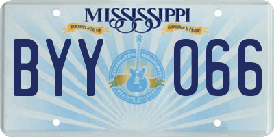 MS license plate BYY066