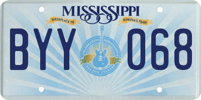 MS license plate BYY068