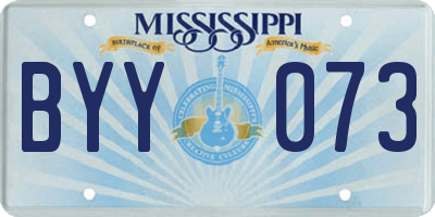 MS license plate BYY073