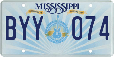 MS license plate BYY074