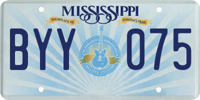MS license plate BYY075