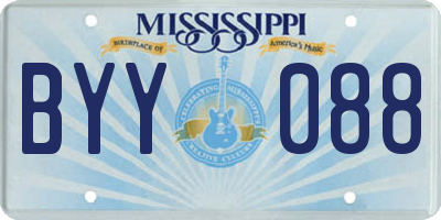 MS license plate BYY088