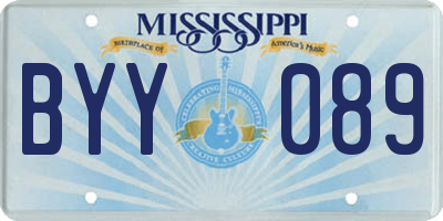 MS license plate BYY089