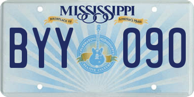 MS license plate BYY090