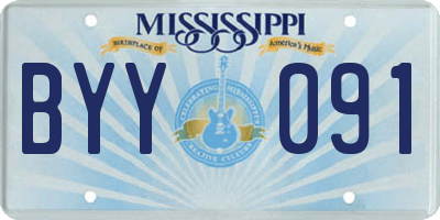 MS license plate BYY091