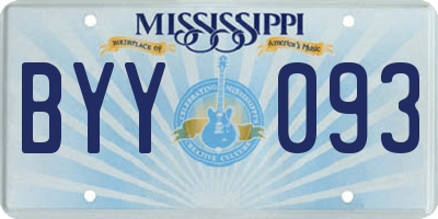 MS license plate BYY093