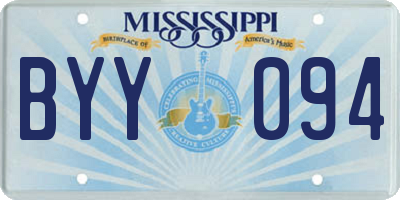 MS license plate BYY094