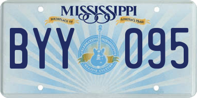 MS license plate BYY095