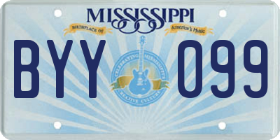 MS license plate BYY099