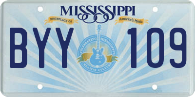 MS license plate BYY109