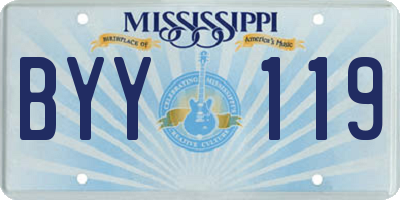 MS license plate BYY119
