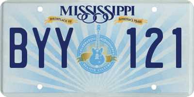 MS license plate BYY121
