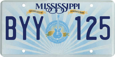 MS license plate BYY125