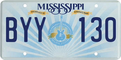 MS license plate BYY130