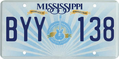 MS license plate BYY138