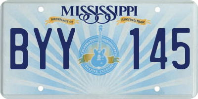 MS license plate BYY145