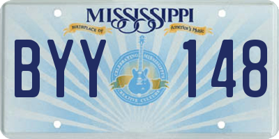 MS license plate BYY148
