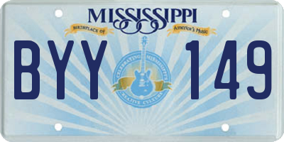 MS license plate BYY149