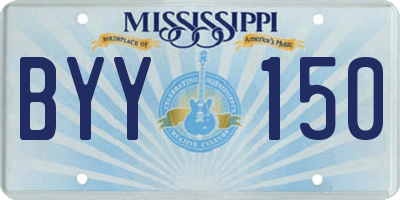 MS license plate BYY150
