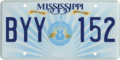 MS license plate BYY152