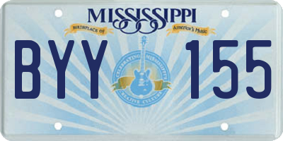 MS license plate BYY155