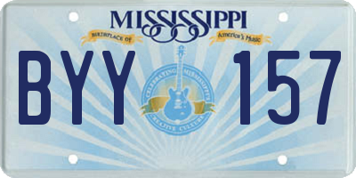 MS license plate BYY157