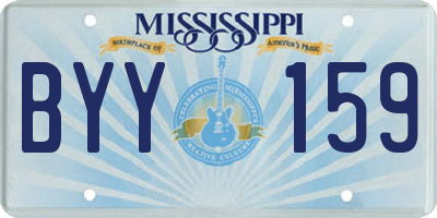 MS license plate BYY159