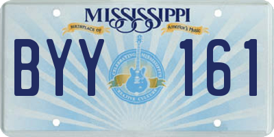 MS license plate BYY161