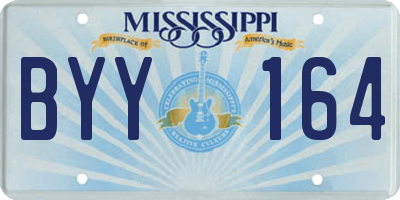MS license plate BYY164