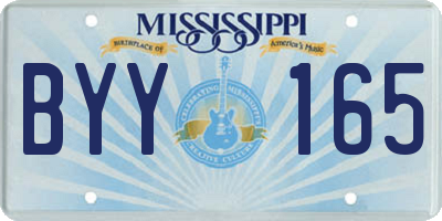 MS license plate BYY165