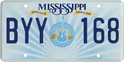 MS license plate BYY168